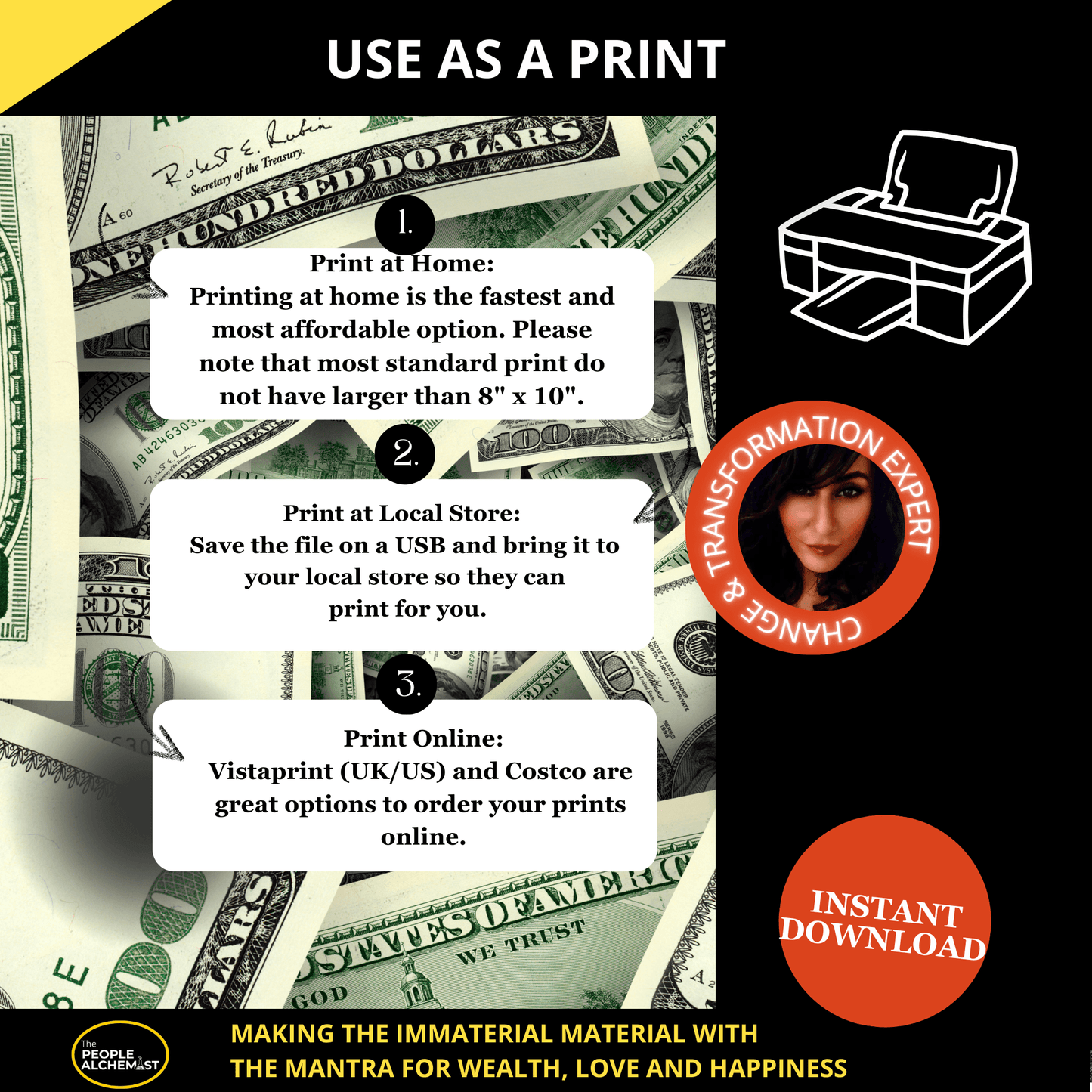 Use as a print: print at home, print at local store or print online. Instant download after purchase . Made b a Change and transformation expert