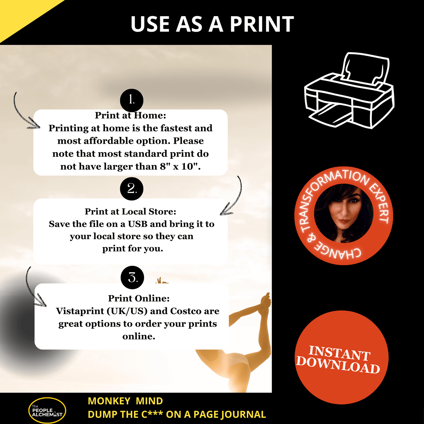 use as a print: print at home, print at local store or print online. Instant download after purchase. made by a change and transformation expert 