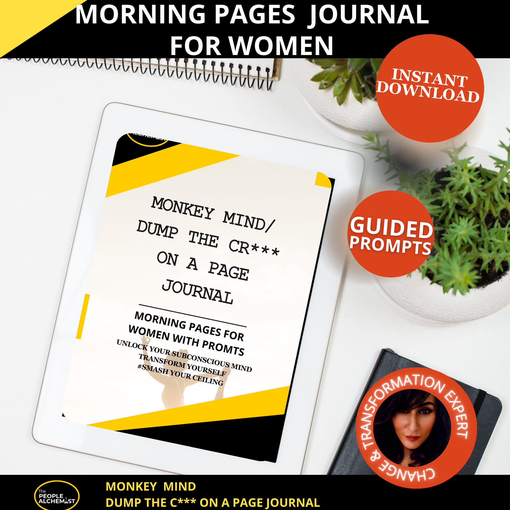 Morning pages journal for women, Writing Prompts for Self-Discovery, Empowering Creativity Journaling, Guided Writing Practice